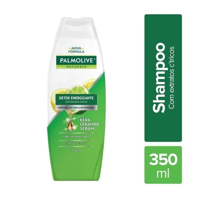 Shampoo Palmolive Naturals Detox Energizante Frasco 350ml