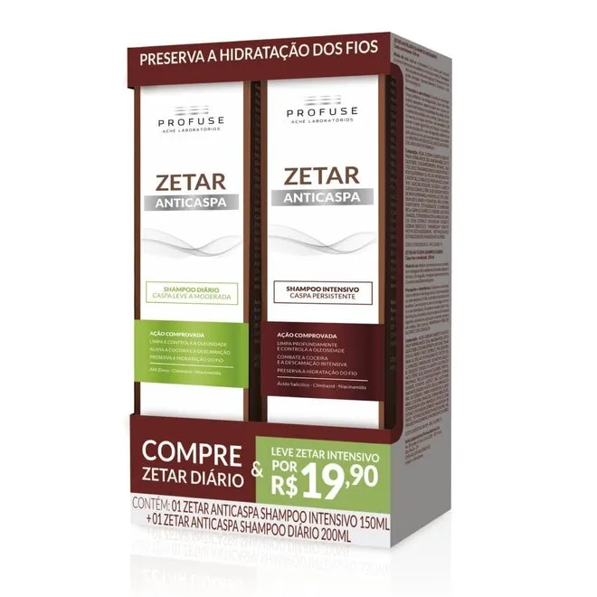 KIT SH ANTICASPA ZETAR DIAR/INTEN 200ML