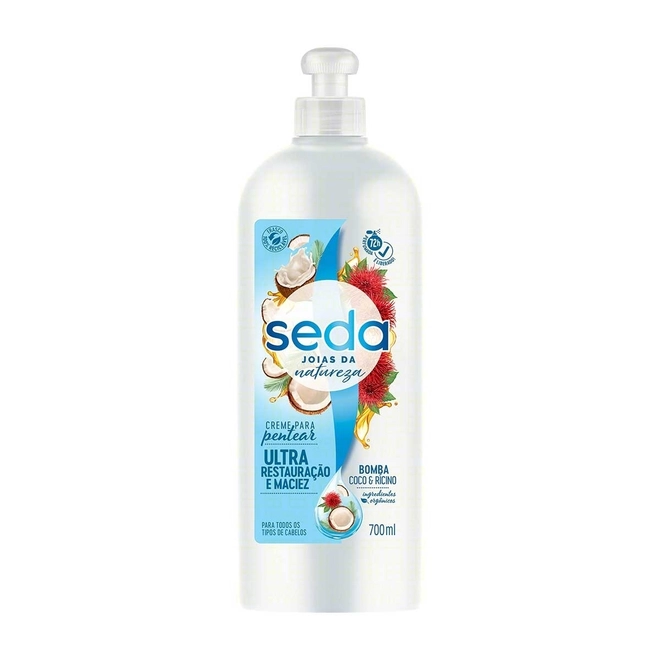 Creme para Pentear Seda Coco & Rícino com 700ml