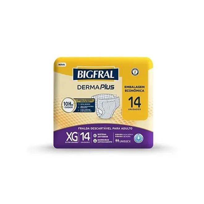 Fralda Geriátrica Derma Plus Bigfral Xg 14Un