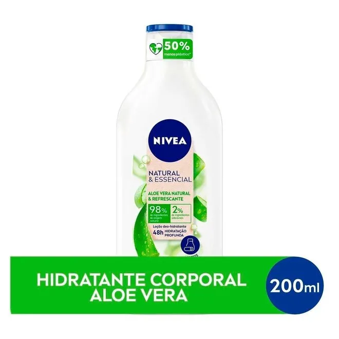 Loção Hidratante Natural Aloe Nivea 200Ml