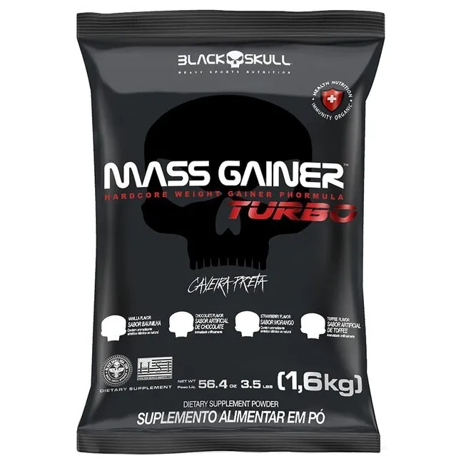 Mass gainer turbo (sc) 1,6 kg - black skull (chocolate)