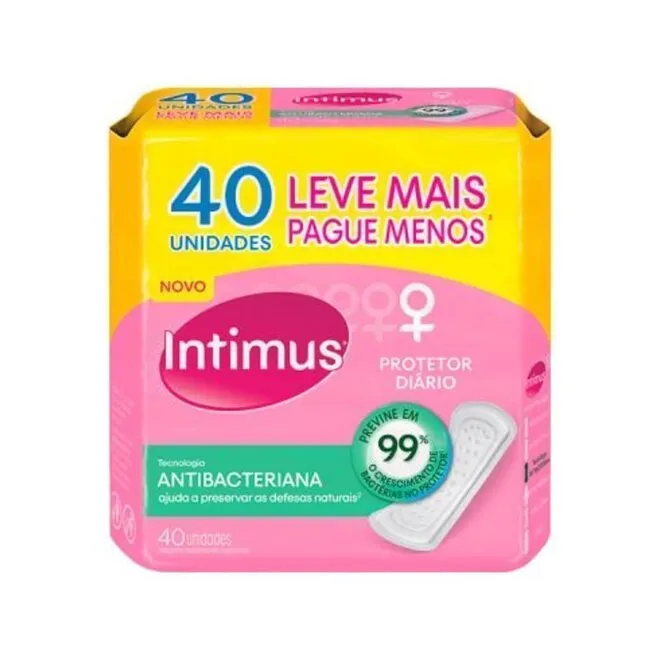 Protetor Diário Intimus Antibacteriana - 40 unidades