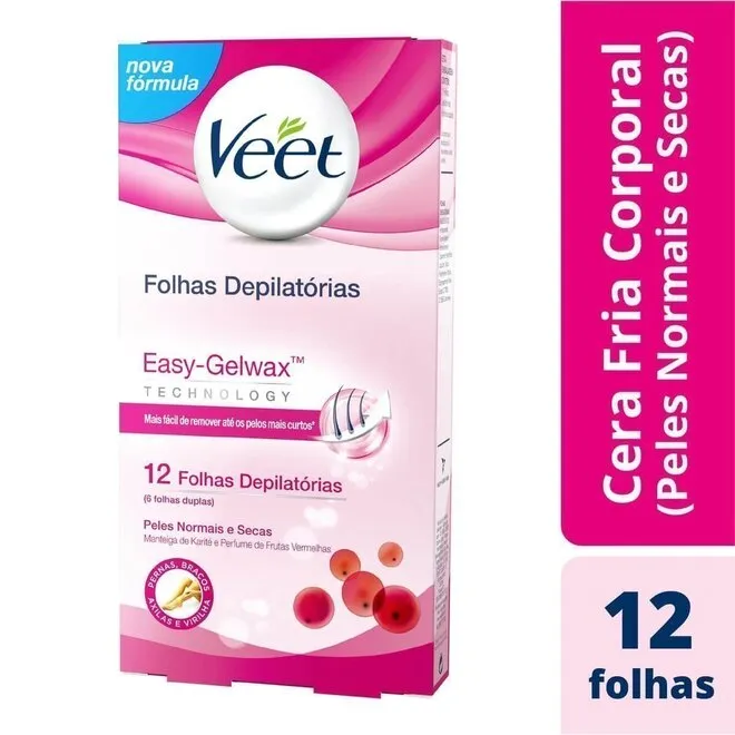 Cera Fria Veet Corporal Peles Normais E Secas 12Un