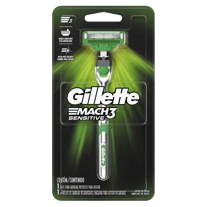 Aparelho de Barbear Mach3 Sensitive 1 Unidade - GILLETTE