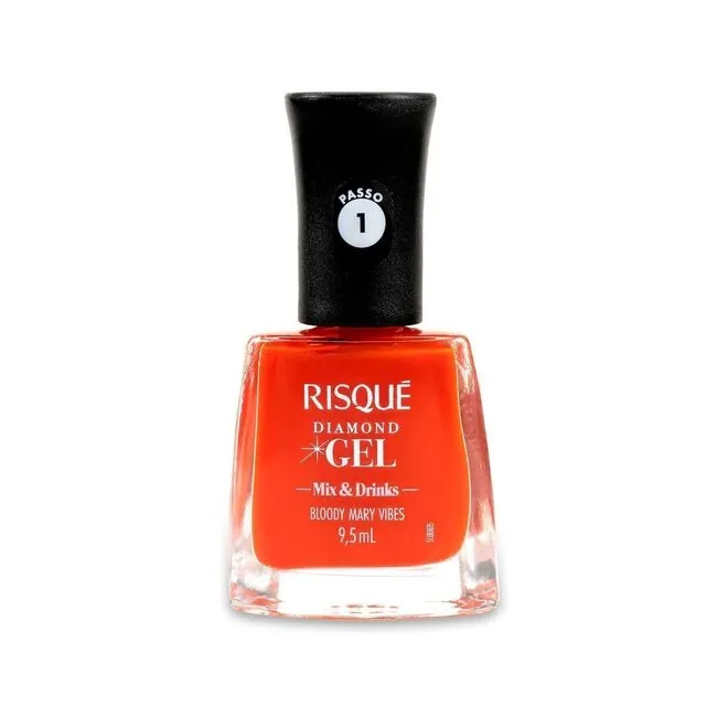 Esmalte Risqué Diamond Gel Bloody Mary Vibes 9,5ml