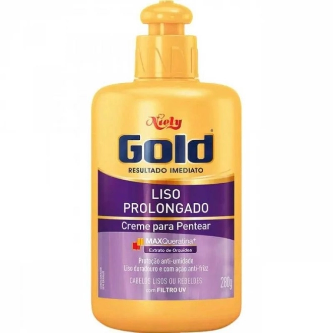 Creme de Pentear Liso Prolongado 250g -NIELY GOLD