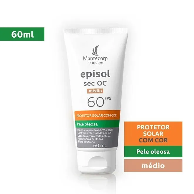 Protetor Solar Facial Sec Oc Pele Oleosa Fps 60 Episol 60G