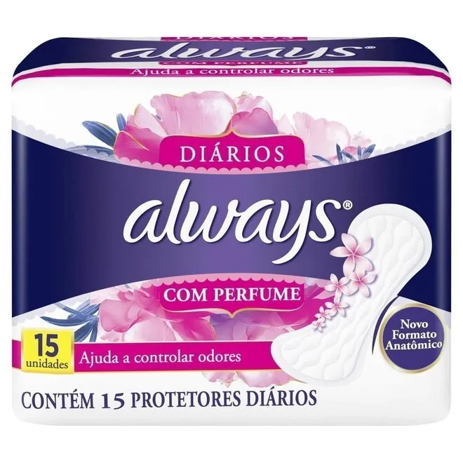 Protetor Diário Always Com Perfume 15 Unidades
