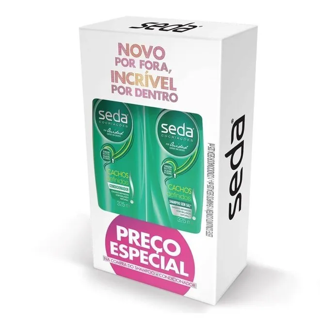 Kit Shampoo + Condicionador Seda Cachos Definidos 325ml Cada