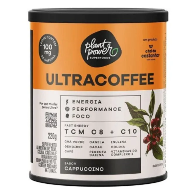Suplemento Cappuccino Plant Power Ultracoffee 220g