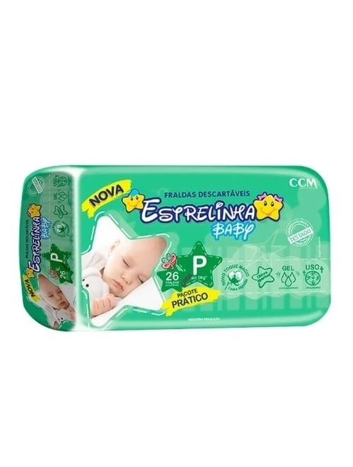 Fralda Estrelinha Baby P 20Unidades