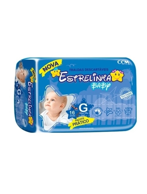 Fralda Estrelinha Baby G 16Unidades