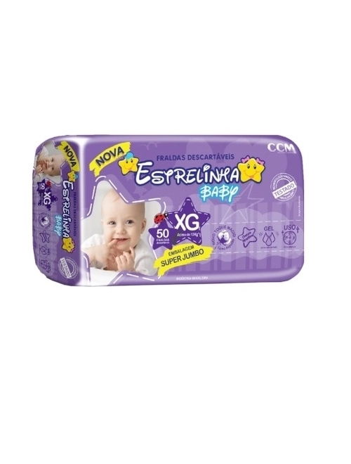 Fralda Estrelinha Sup Jumbinho Eg 50Unidades
