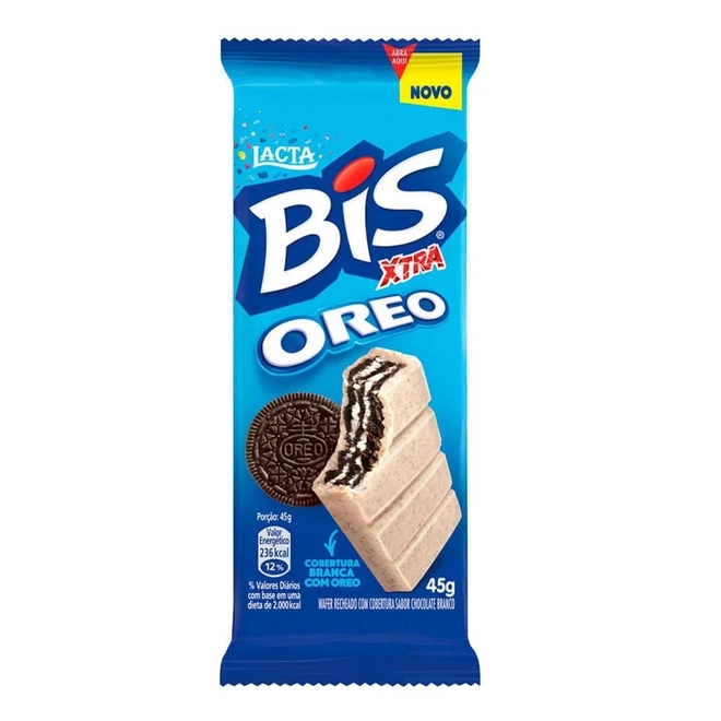 Chocolate Bis Xtra Branco Oreo Lacta 45G