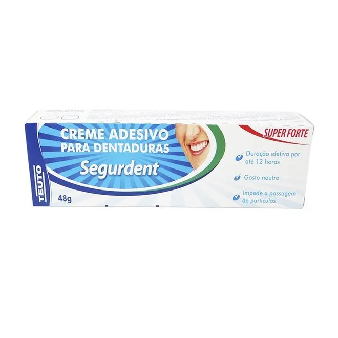 Segurdent Creme Adesivo Para Dentaduras Super Forte 48G