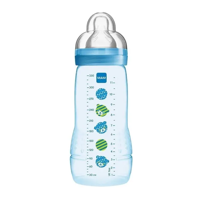 Mamadeira Easy Active 4 meses+ Azul 330ml - MAM
