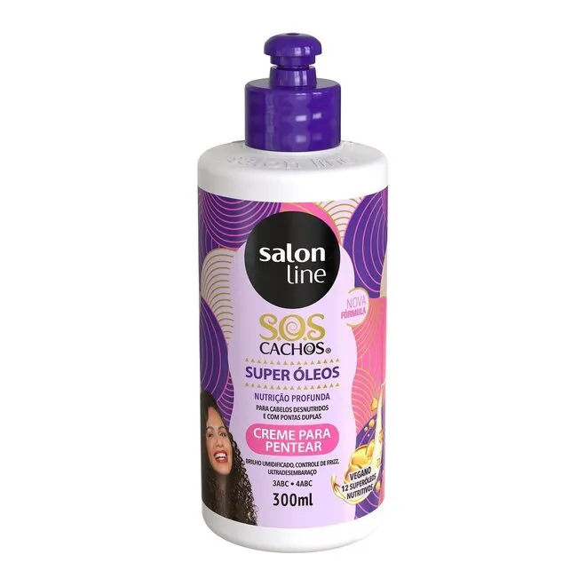 Creme Pentear Salon Line Sos Cachos Sup Oleos 300ml