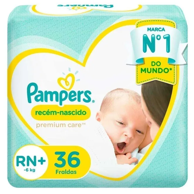Fralda Pampers Prem Care Rn Mg 36Unidades