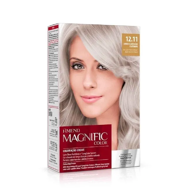 Coloração Creme Amend Magnific Color 12.11 Louro Classico