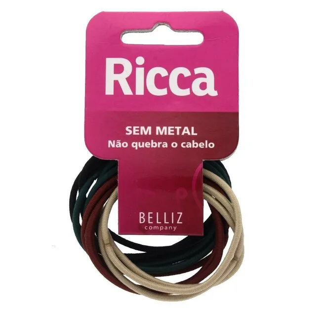 Elastico Cabelo 2Mm 12Ct Sem Metal 2Mm