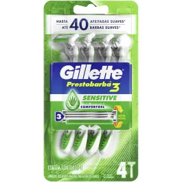 Aparelho de Barbear Gillette Prestobarba 3 Sensitive 4 Unidade