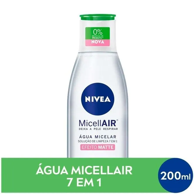 Água Micelar Efeito Matte sem Perfume Nivea Frasco 200ml