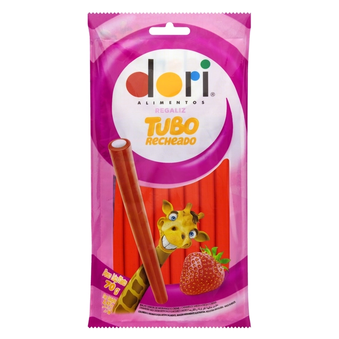 DORI REGALIZ TUBO MORANGO RECH.70G