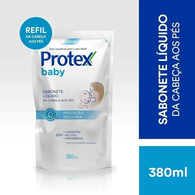 Refil Sabonete Líquido Protex Baby Cabeça aos Pés 380ml