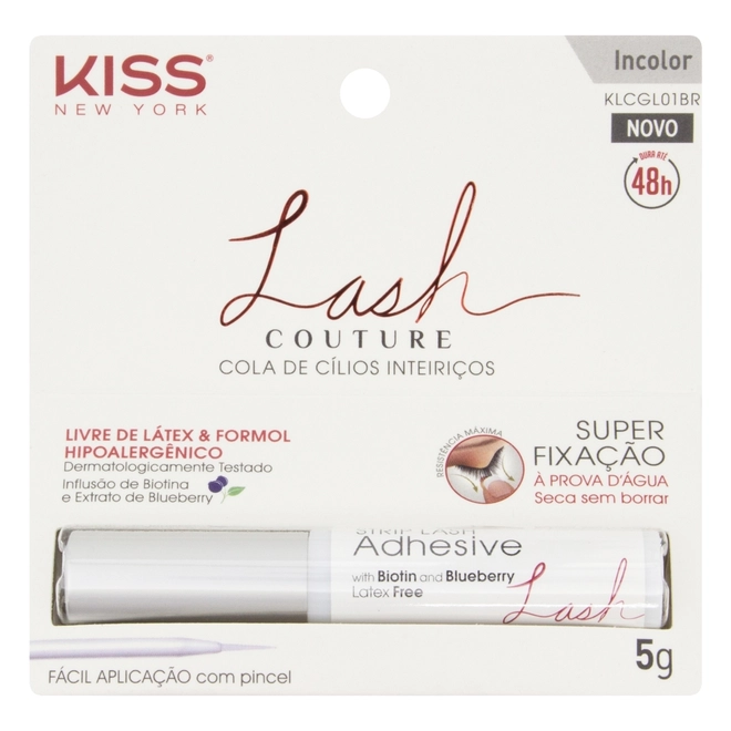 Cola para Cílios Kiss New York Lash Couture Incolor