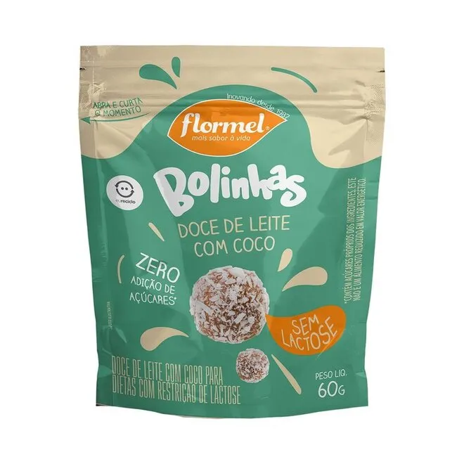 Bolinha de Doce de Leite Flormel Zero Lactose 60g