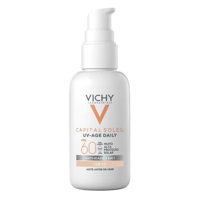 Protetor Solar Facial Vichy Sol Ant-Idad Fps60 Cor2.0 40G