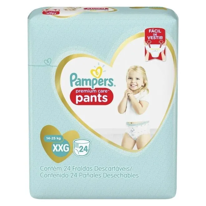 Fralda Descartáveis Pampers Pants Care Mega Xxg 24 Unidades