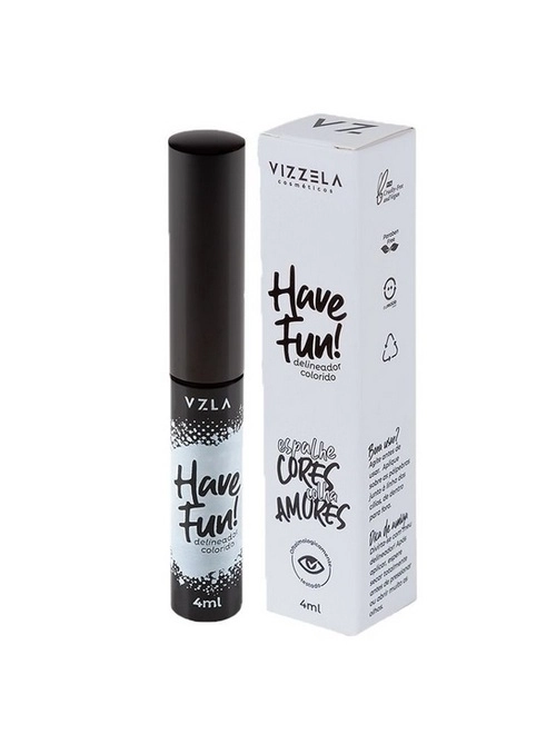 Delineador Liquido Have Fun Branco 4ml - VIZZELA