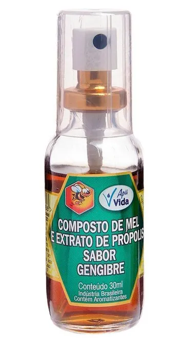 Spray Própolis Com Mel E Gengibre Apis Vida 30Ml