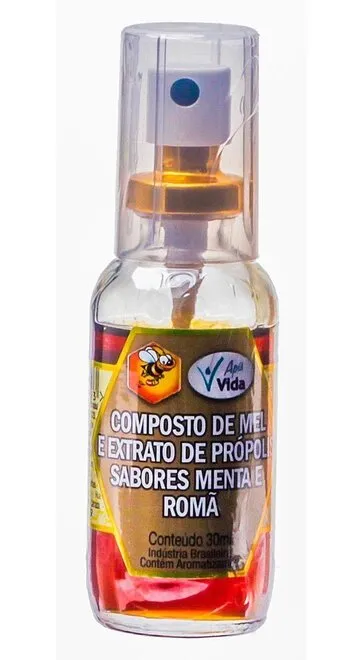 Composto Apis Vida Mel/Própolis/Menta E Romã Spray 30Ml