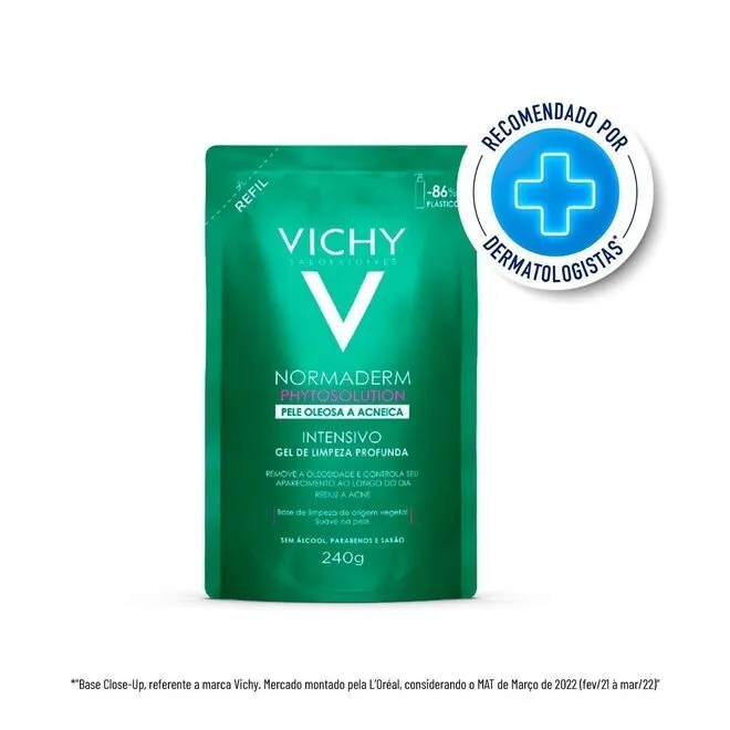 Normaderm Phytosolution Gel Intensivo Limp Vichy Refil 240G