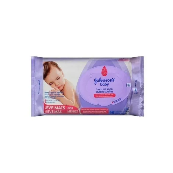 Toalhas Umedecidas Johnson Hora do Sono com 96 Unidades