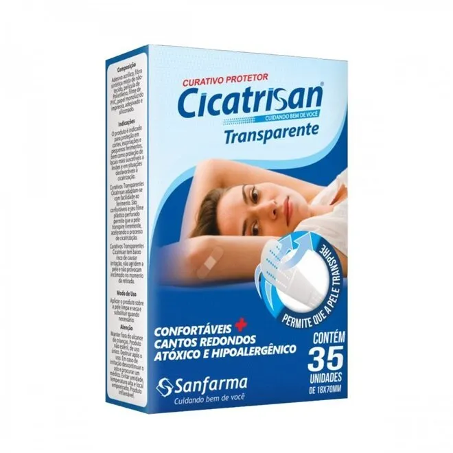 Curativo Transparente Cicatrisan Com 35 Unidades