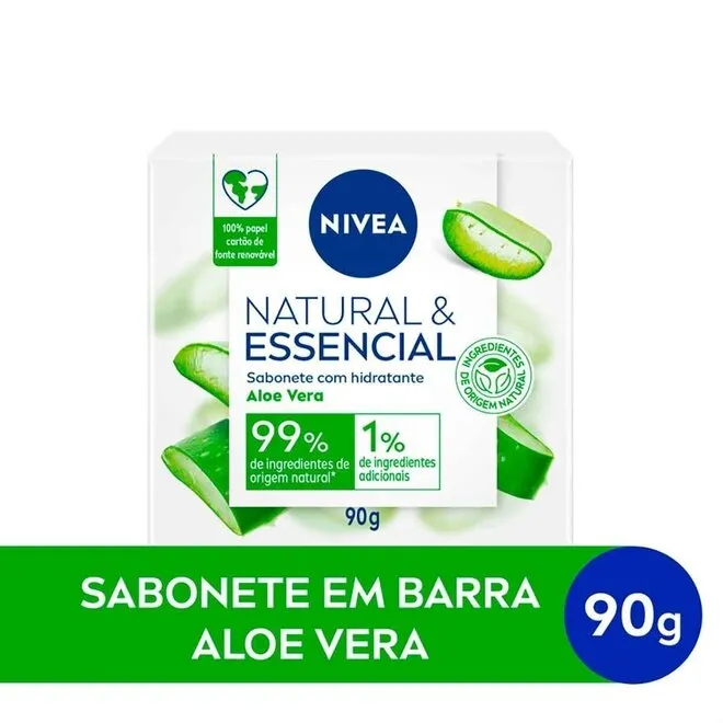 Sabonete Em Barra Natural E Essencial Aloe Vera Nivea 90G