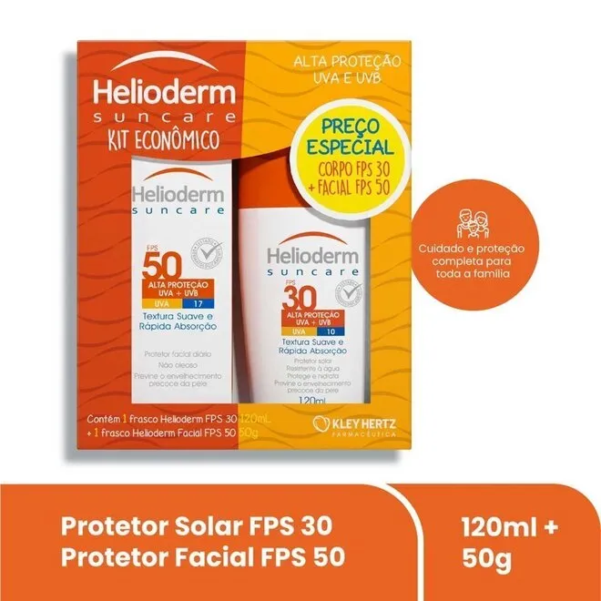 KIT ECON HELIODERM FPS30+FPS50 120G(HTZ)