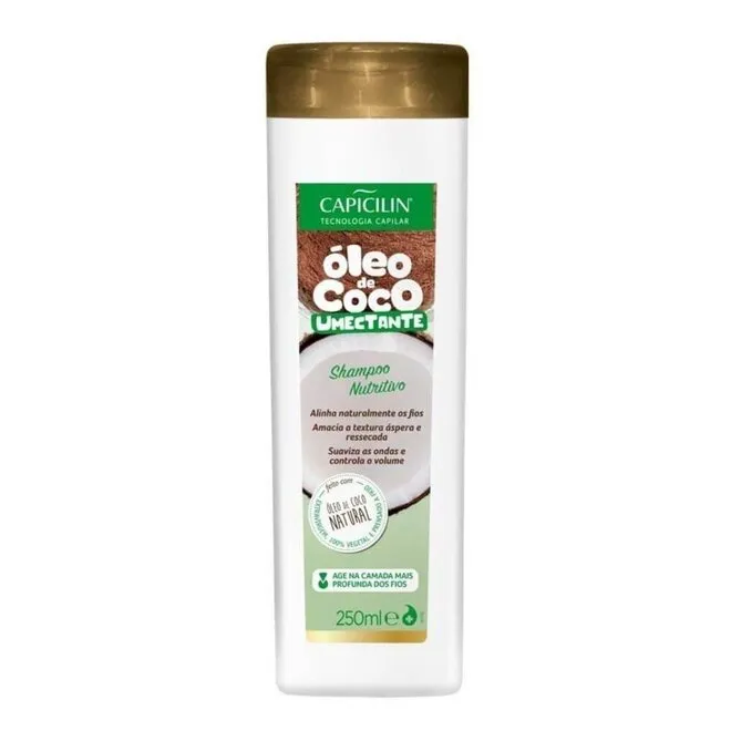 Shampoo Capicilin Óleo De Coco Umectante 250ml
