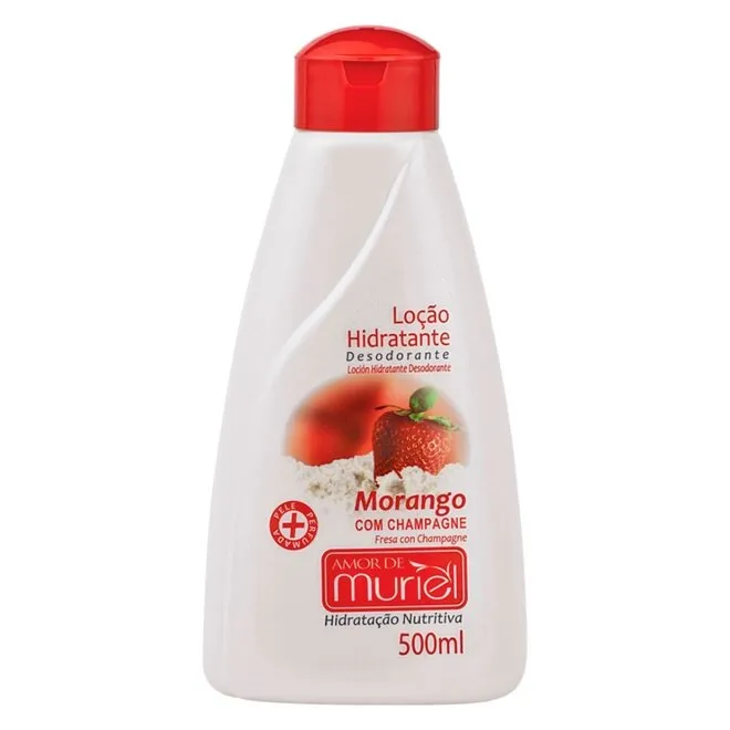 Loção Hidratante Morango Champagne 500ml - MURIEL