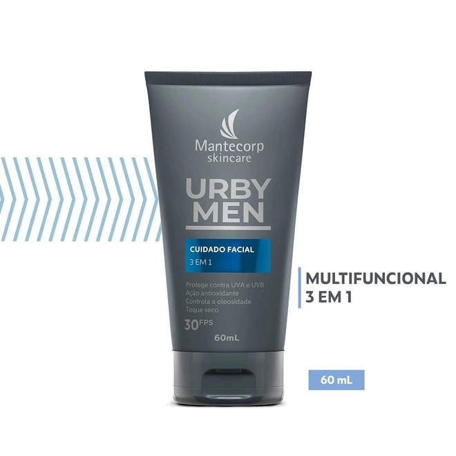 Loção Facial 3 em 1 FPS30 60ml - URBY MEN