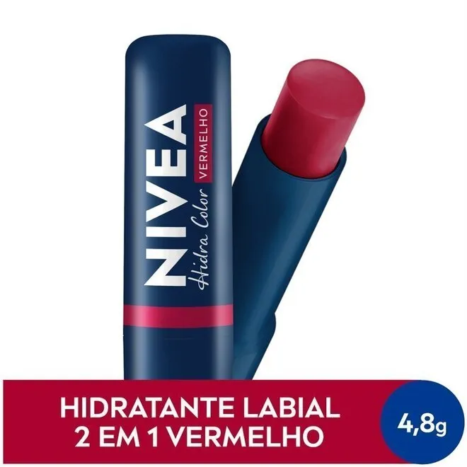 Hidratante Labial Hidra Color Vermelho Nivea 4,8G