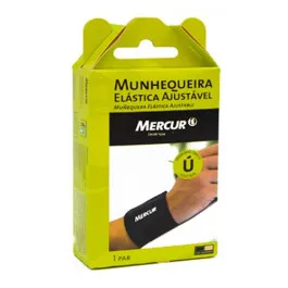 Munhequeira Mercur Elástica Ajustável Preta - 1 Unidade