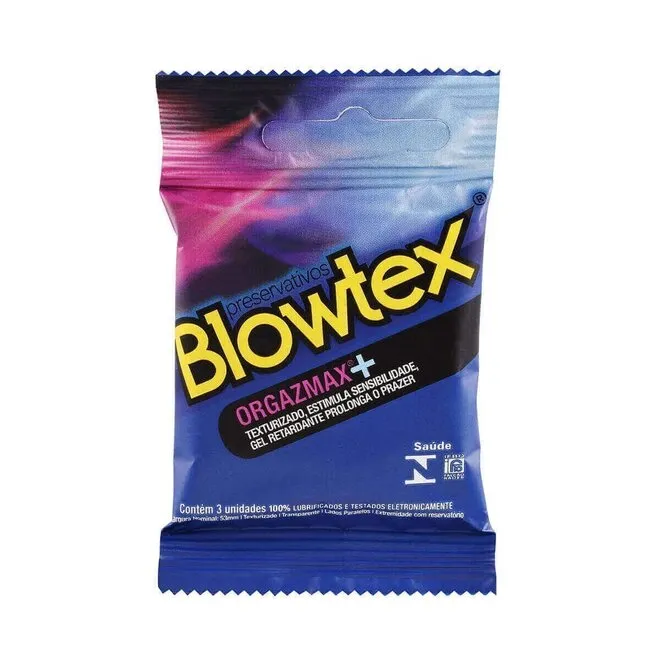 Preservativo Blowtex Orgazamax Embalagem 3Un