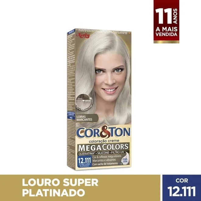 Tintura Cor&Ton Niely 12.111 Louro Super Platinado