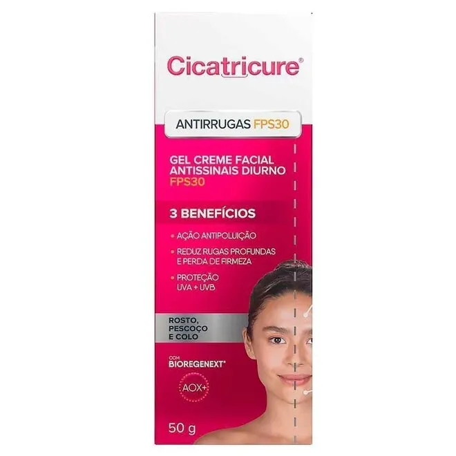 Gel Creme Antissinais Facial Cicatricure Diurno FPS 30 50G