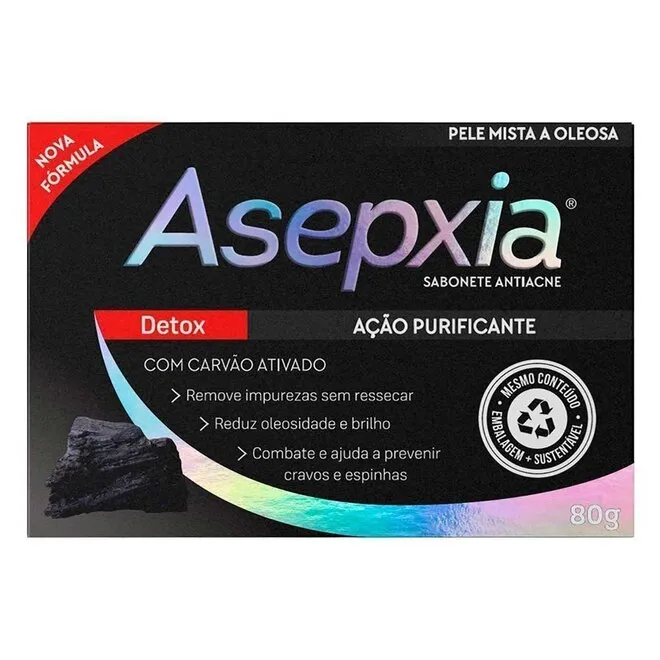 Sabonete Asepxia Detox Antiacne 80g